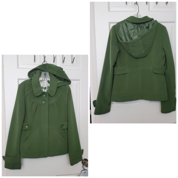 ☃️ Winter Coat Detachable Hood Anthropologie Girls L - Picture 3 of 6